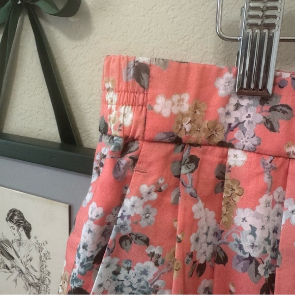 J.CREW | Liberty Fabric Coral Floral Lined Skirt Size 12 - Picture 6 of 13